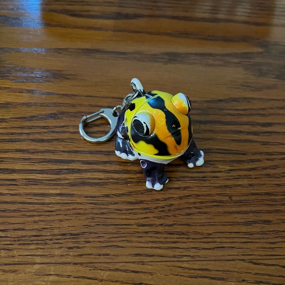 $3 Add-On Frog Keychain Flashlight Orange Yellow Black White Animal Nature